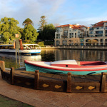 Ferries come into Claisebrook Cove