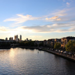 View Perth from Claisebrook Cove bridge